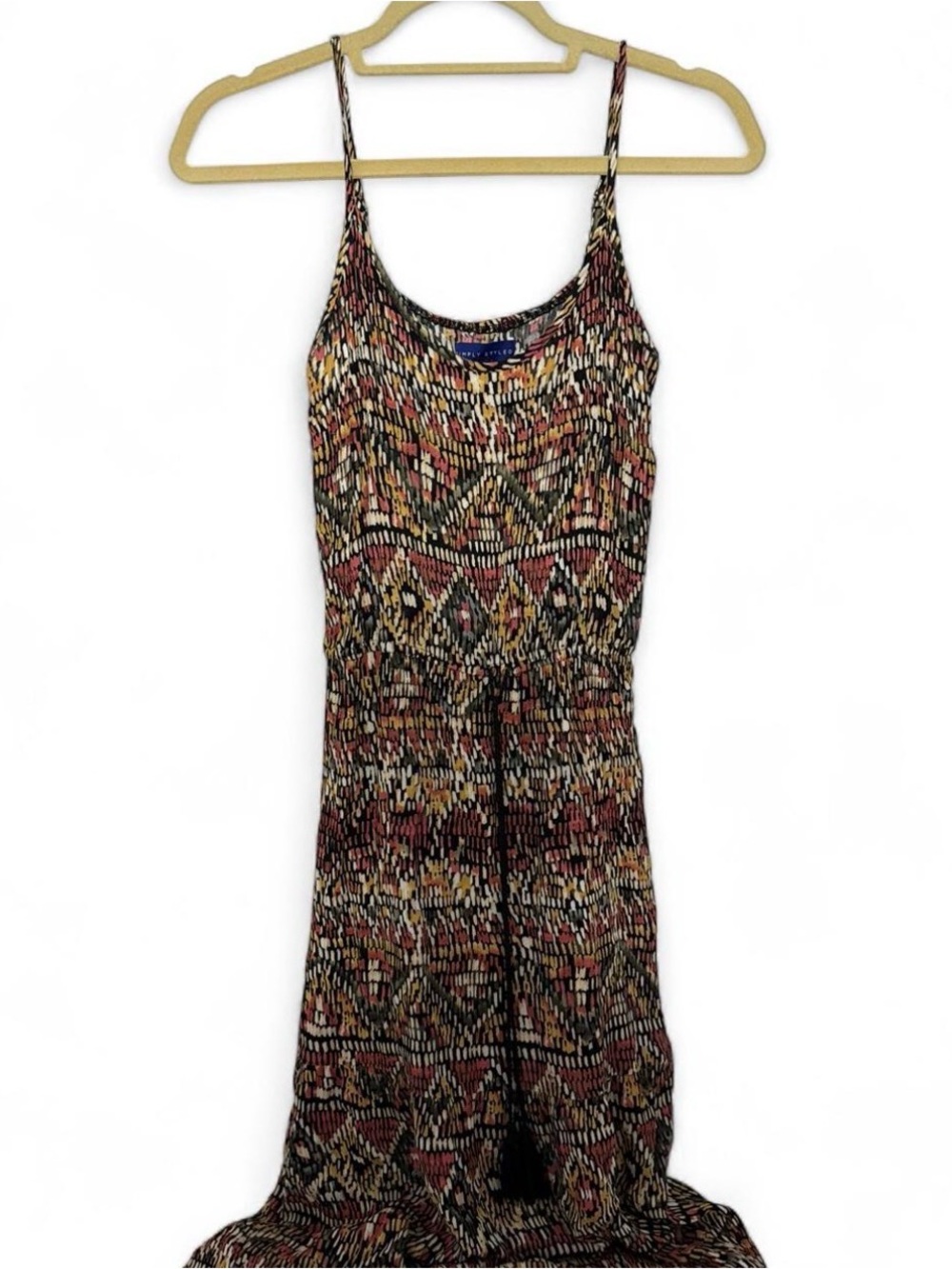Simply Styled Multicolor Tribal-Print Spaghetti-Strap Maxi Dress